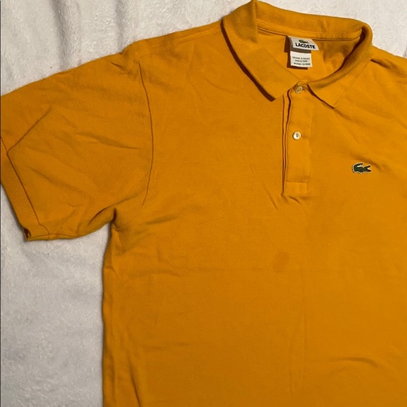 LACOSTE POLO YELLOW | MENS SIZE L | YELLOW COLOR - Picture 3 of 9